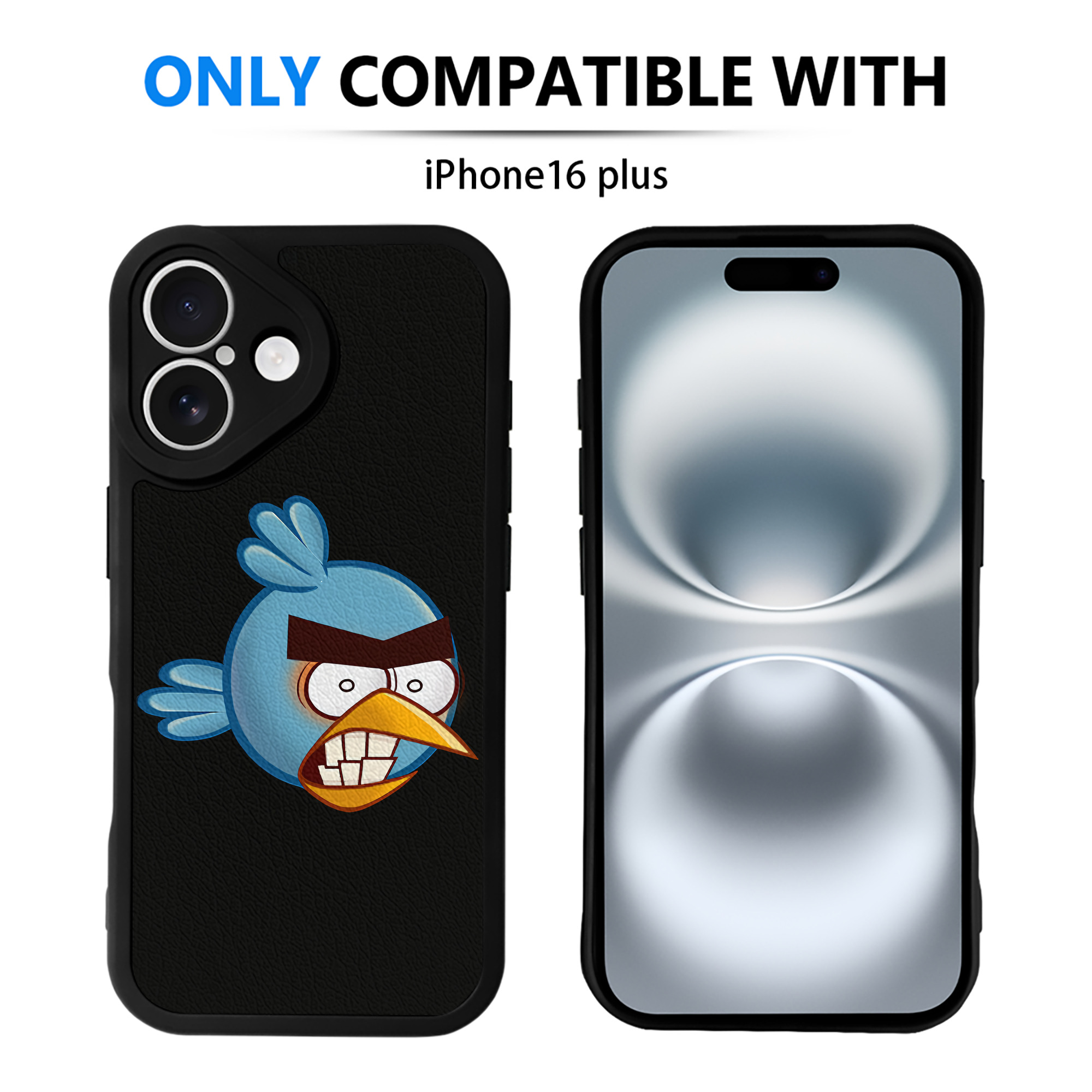 （画像用） Angry Birds アングリーバード 【iPhone 16シリーズ対応】シリコンスマホケース（レザー調） 材質：シリコン